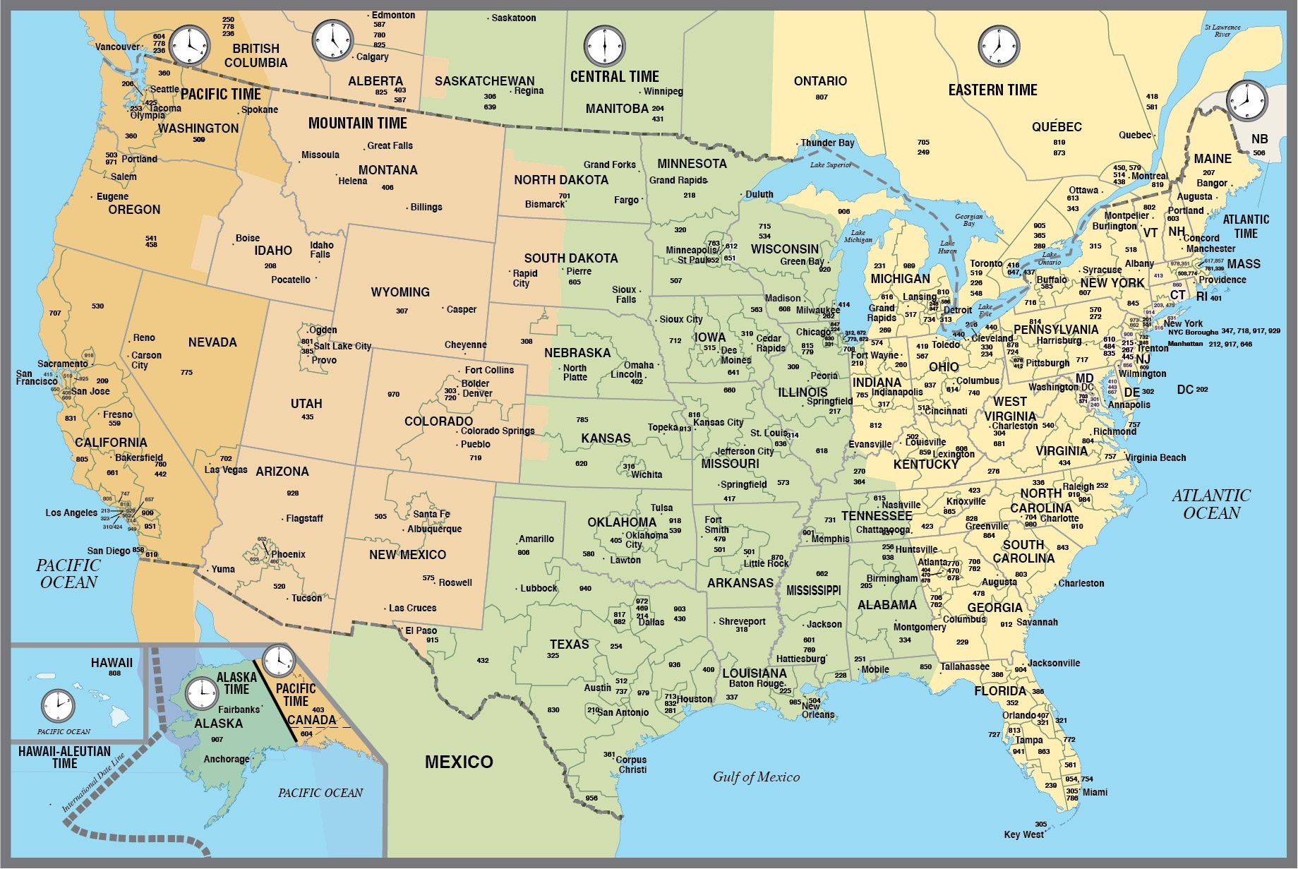 North America Time Zone Map With Cities Images And Photos Finder