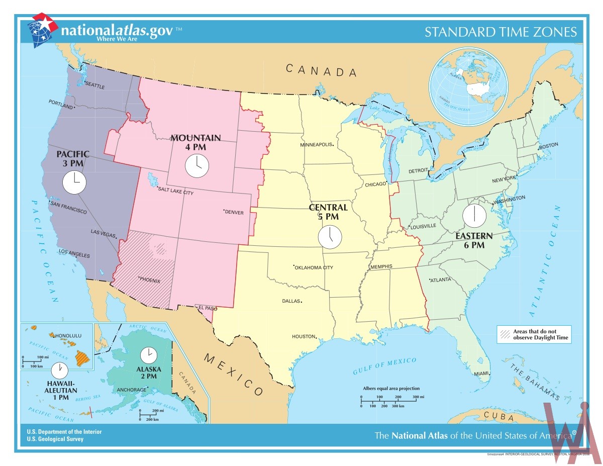 high resolution time zone map united states Time Zone Map Of The Usa Whatsanswer high resolution time zone map united states