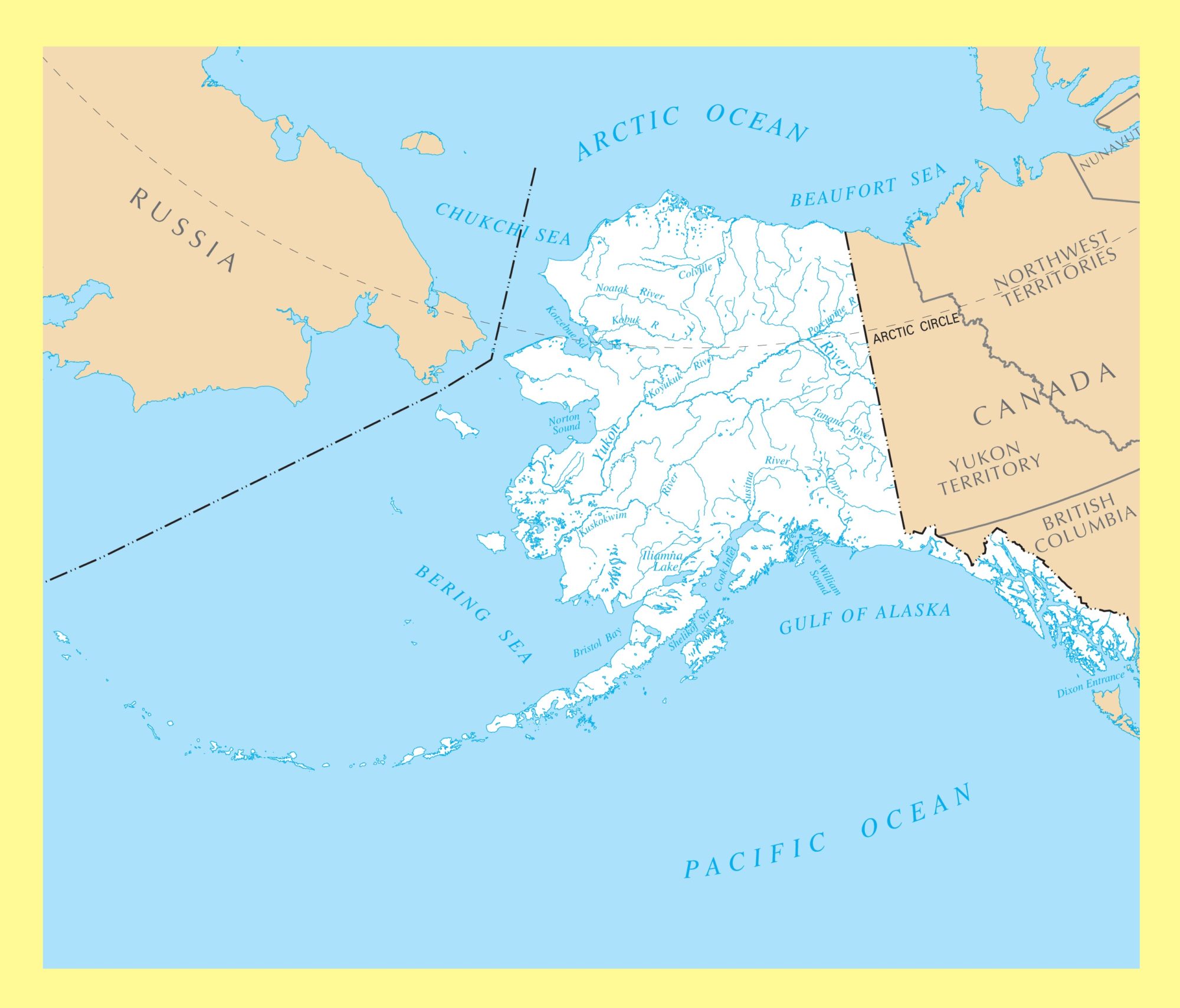 Alaska River Map | Large Printable and Standard Map 3