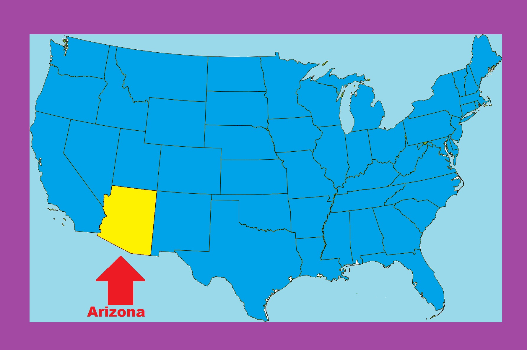 Arizona Location Map | Large Printable and Standard Map