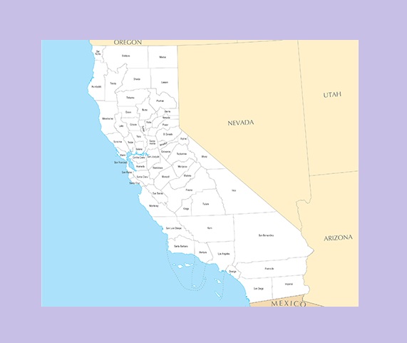 California County Map | Large Printable and Standard Map