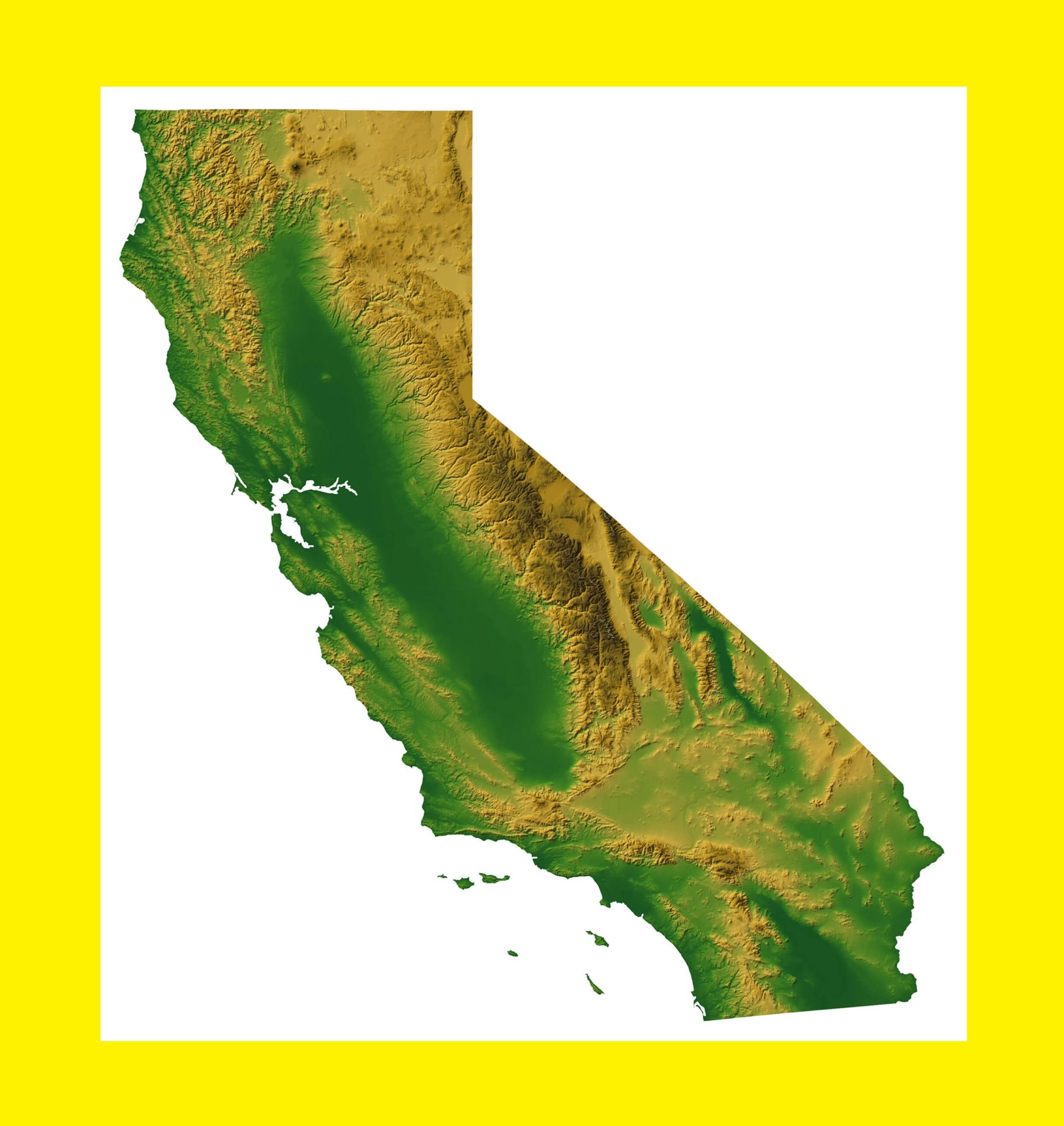 California Satellite Map | Large Printable and Standard Map