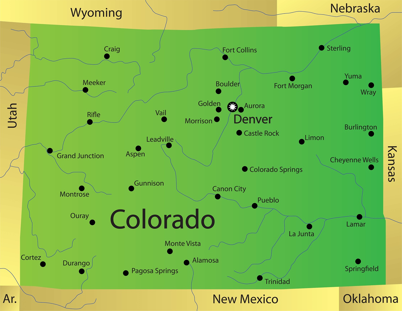 Colorado City Map | Colorado Map With Cities