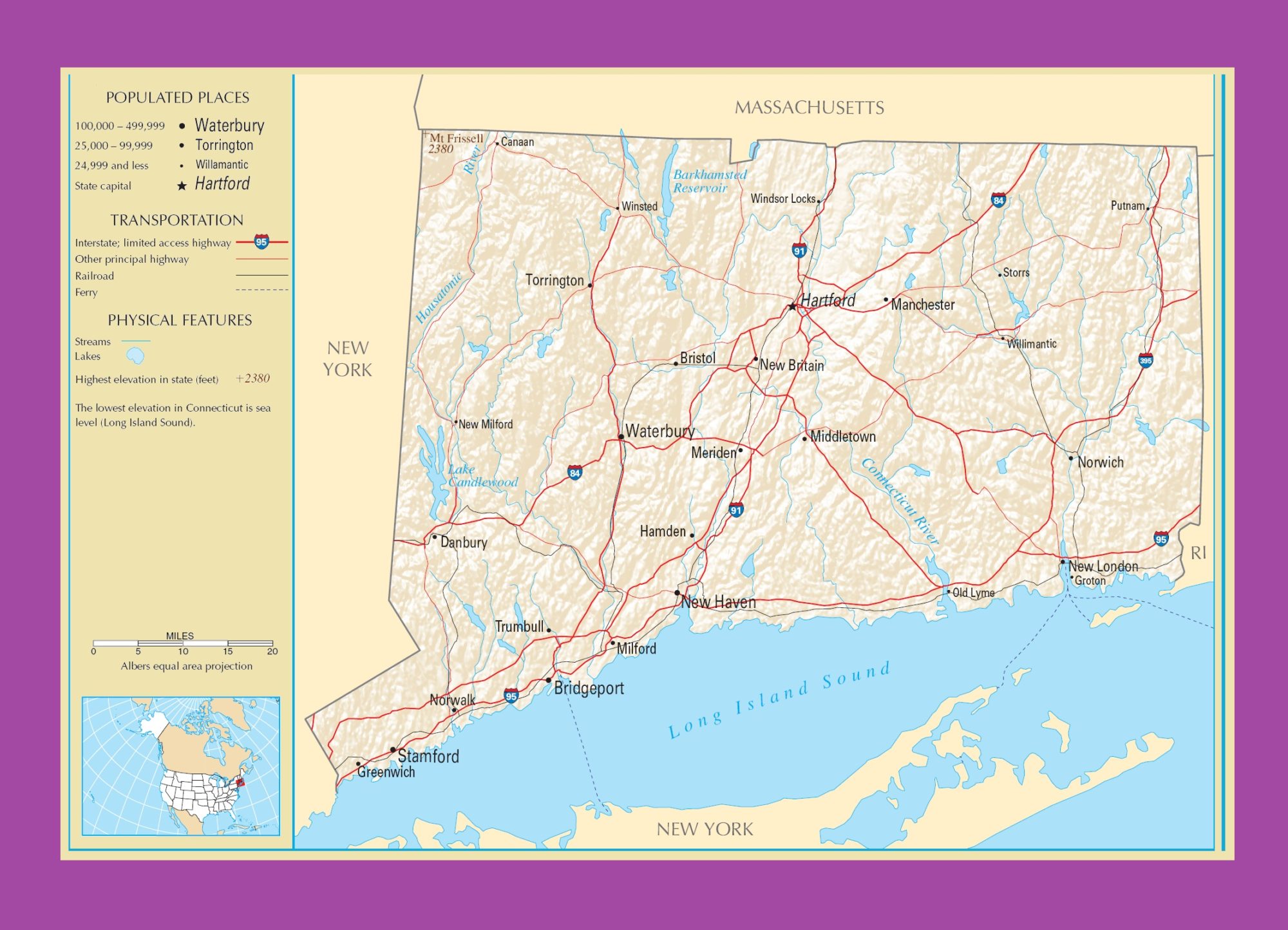 Connecticut Political Map | Large Printable and Standard Map
