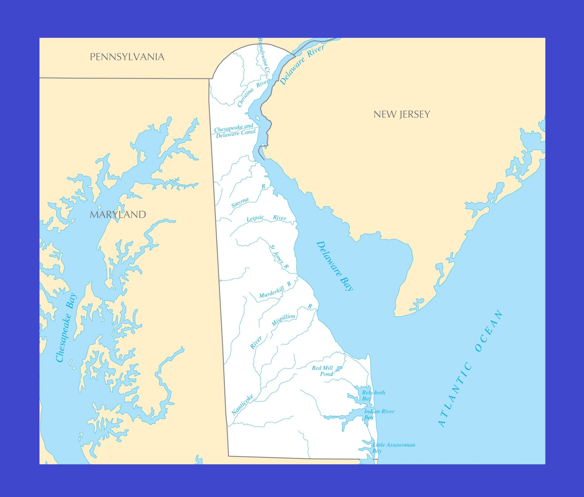 Delaware River Map | Large Printable and Standard Map