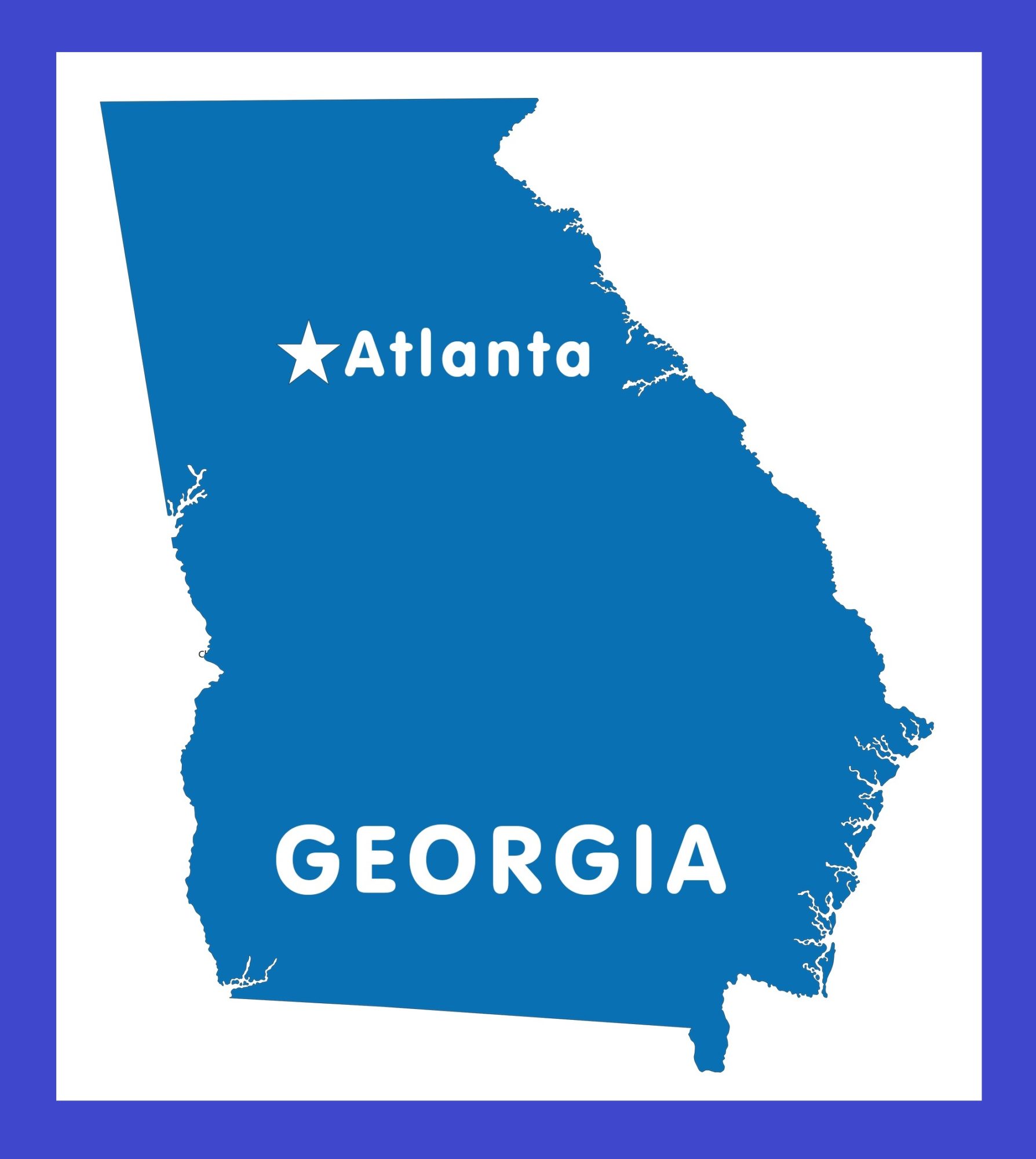 Georgia Capital Map | Large Printable and Standard Map 1