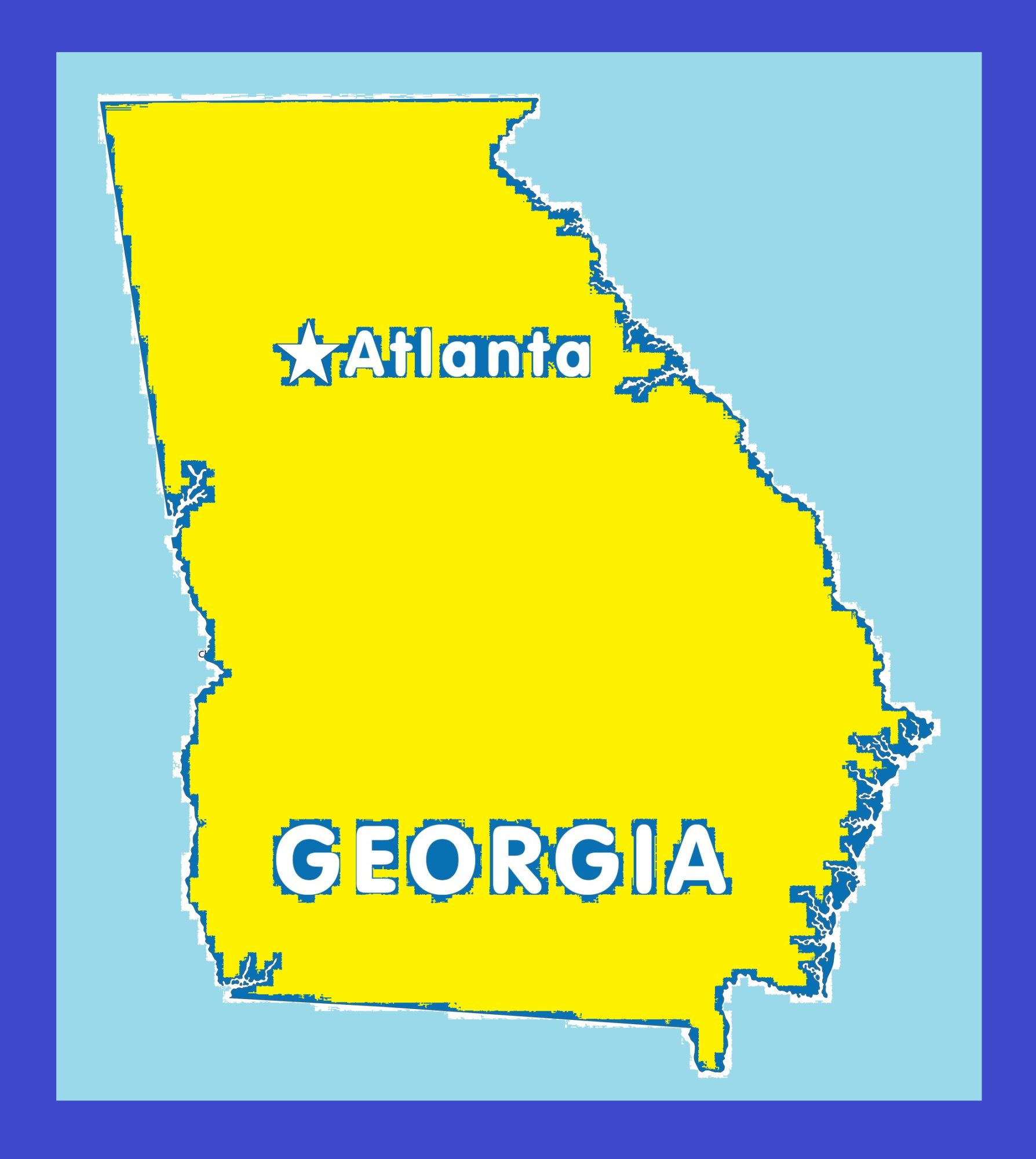 Georgia Capital Map | Large Printable and Standard Map 13