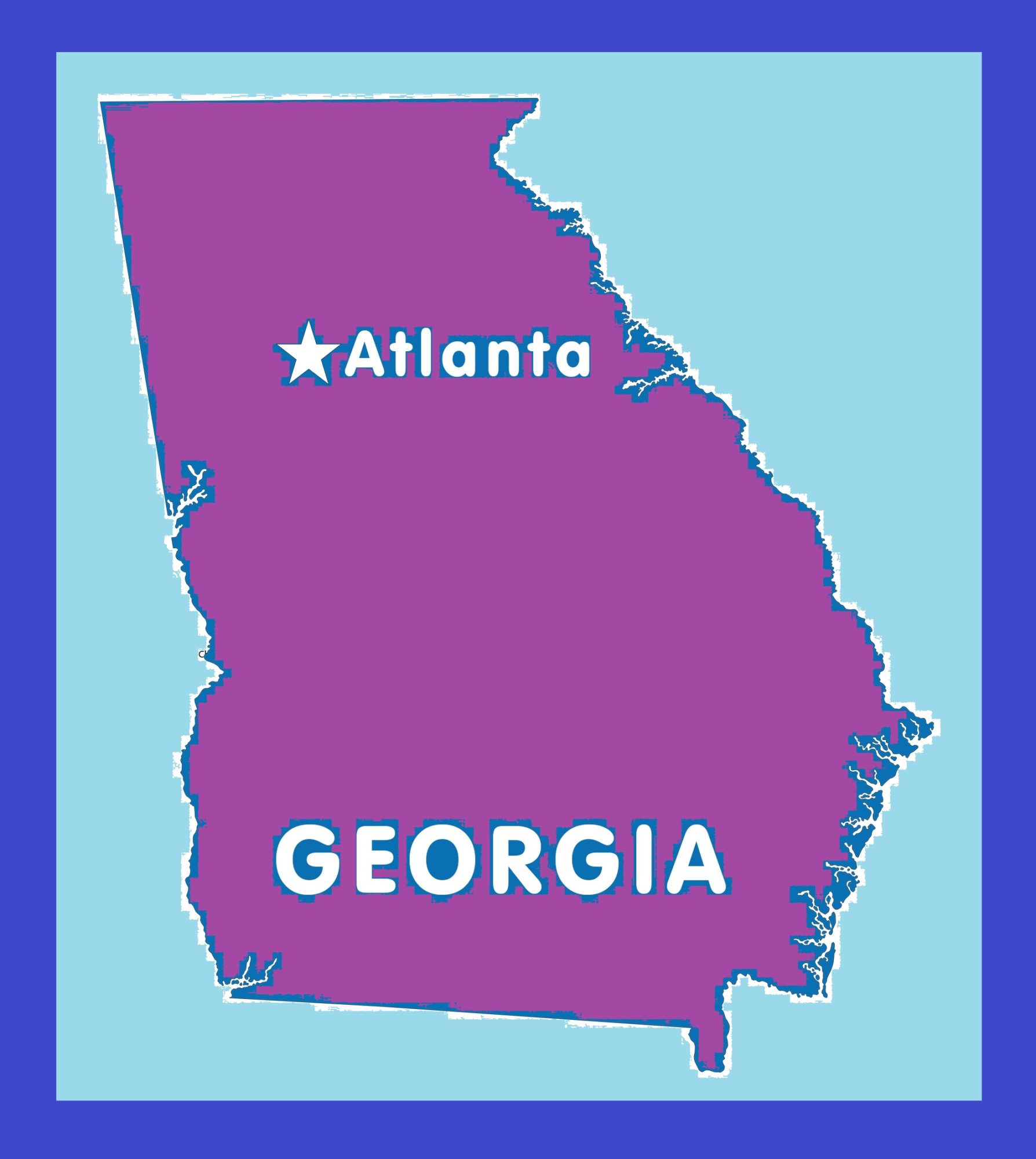 Georgia Capital Map | Large Printable and Standard Map 14