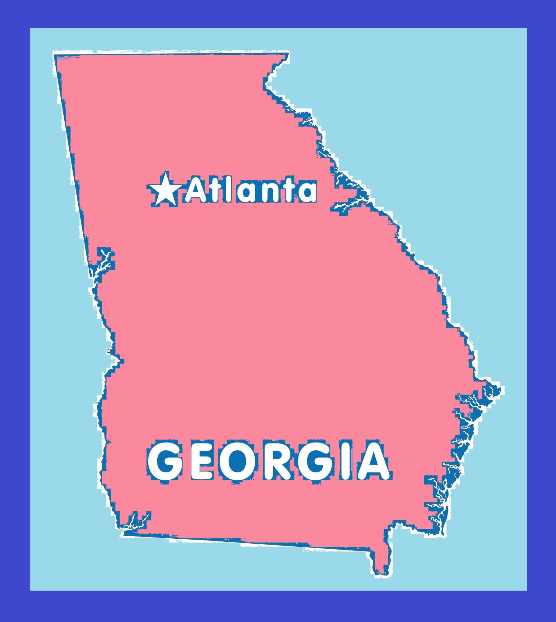 Georgia Capital Map | Large Printable and Standard Map 16
