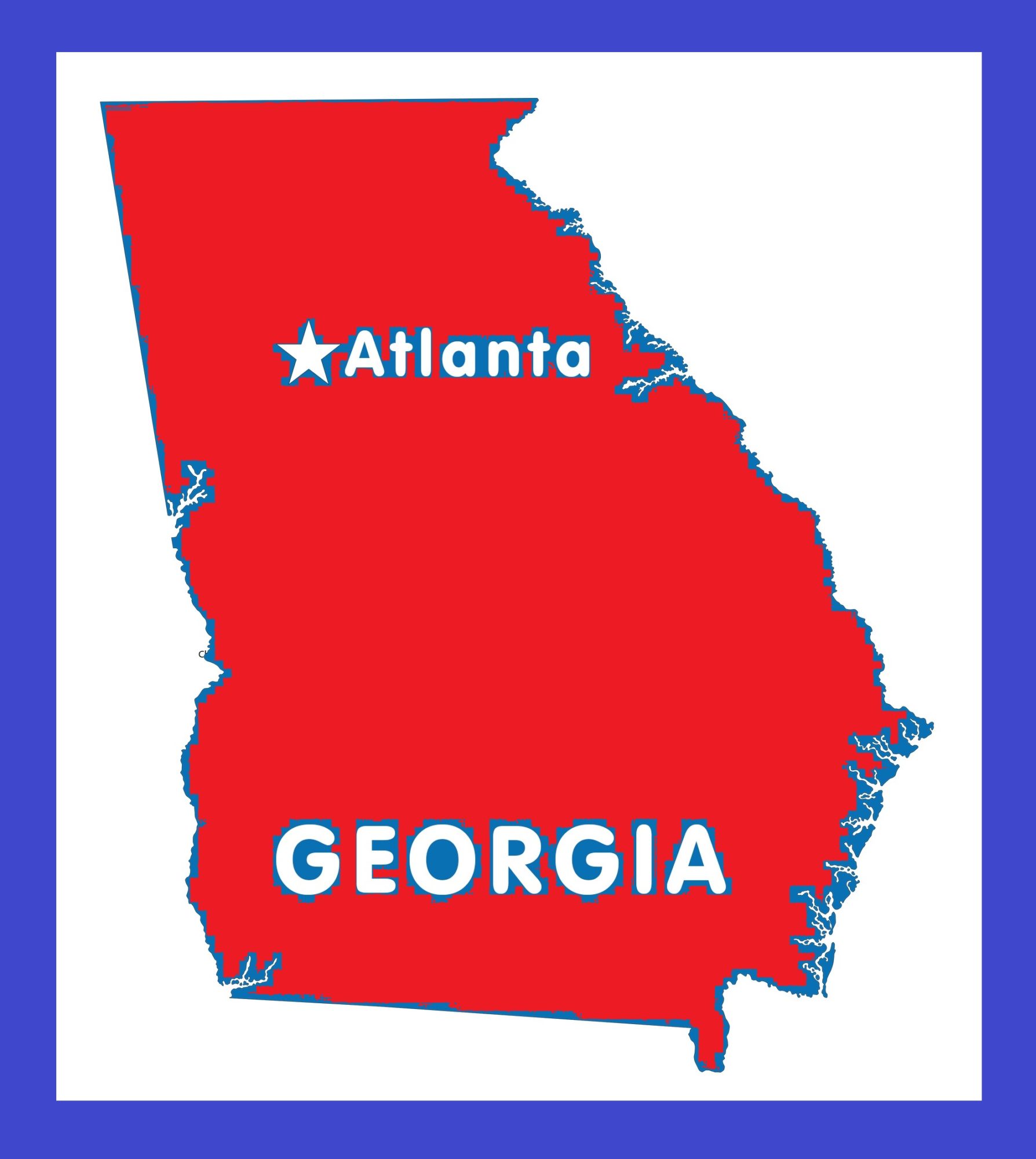Georgia Capital Map | Large Printable and Standard Map 3
