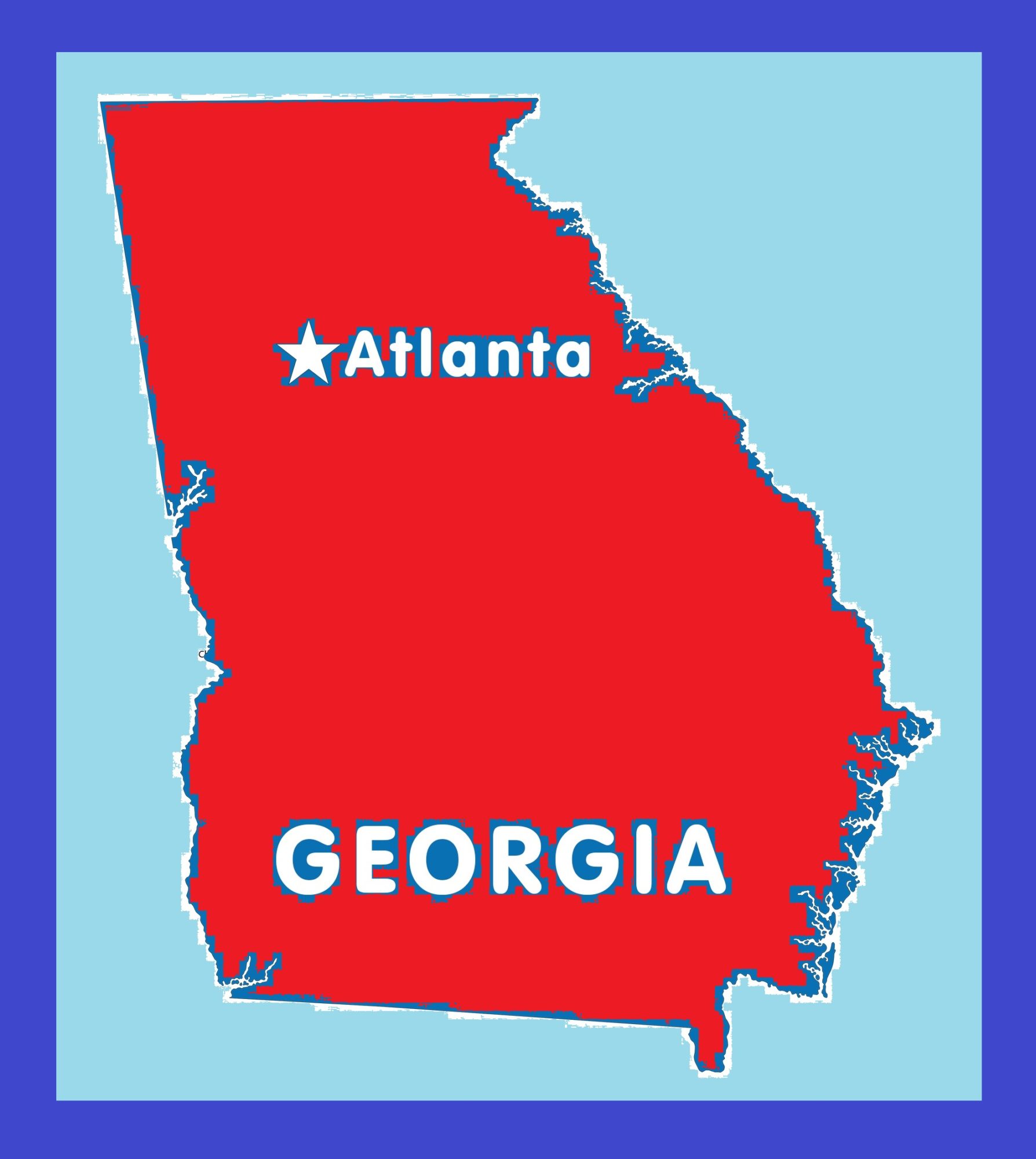 Georgia Capital Map | Large Printable and Standard Map 7