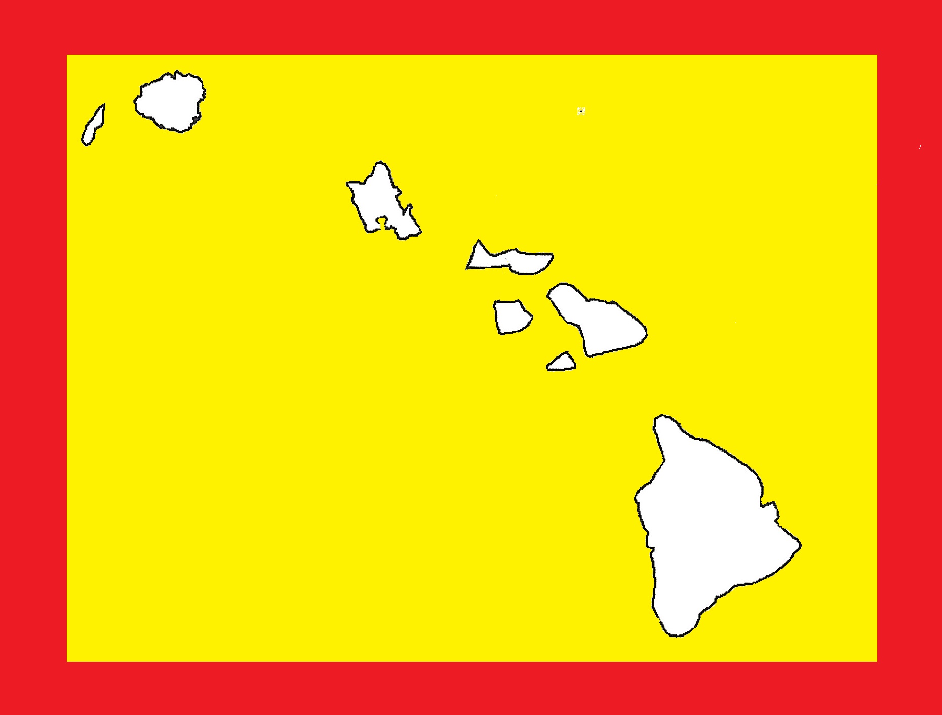 Hawaii Blank Outline Map | Large Printable and Standard Map 20