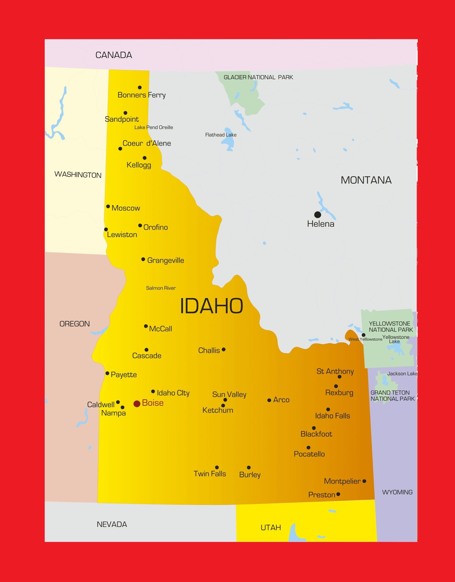 Idaho City Map | Large Printable and Standard Map
