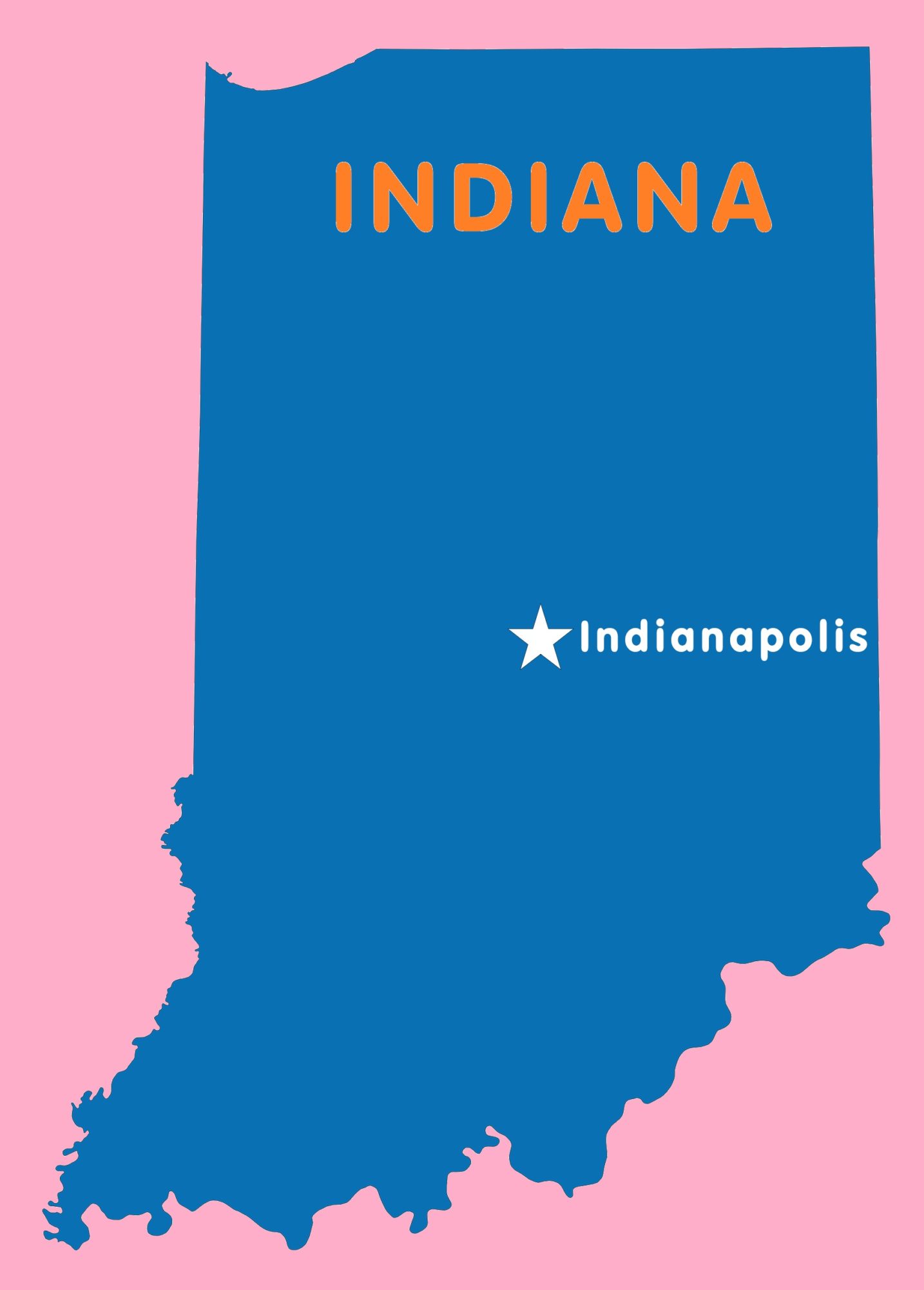 Indiana Capital Map | Large, Printable HD Capital Map