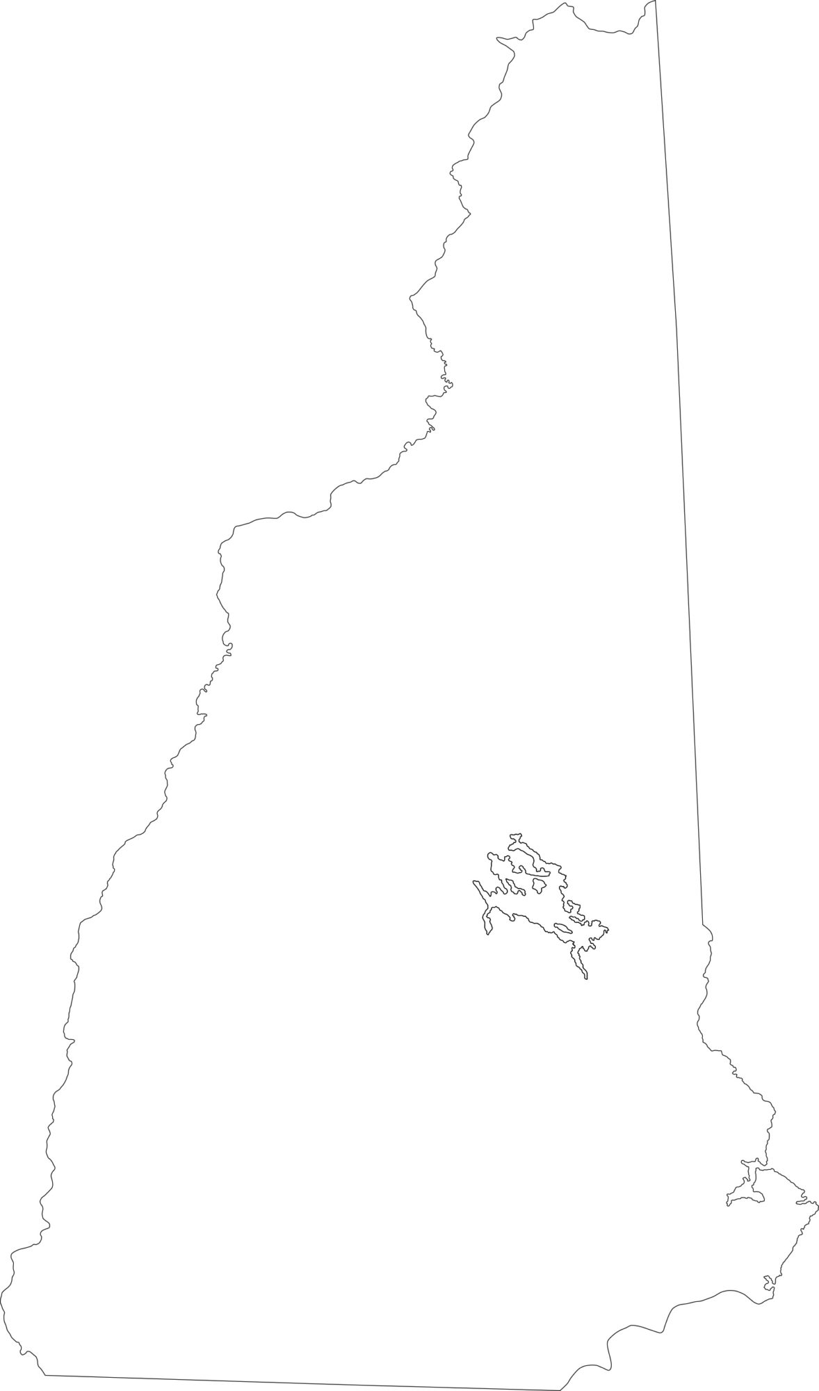 New Hampshire blank outline Map | Large Printable High Resolution and Standard Map