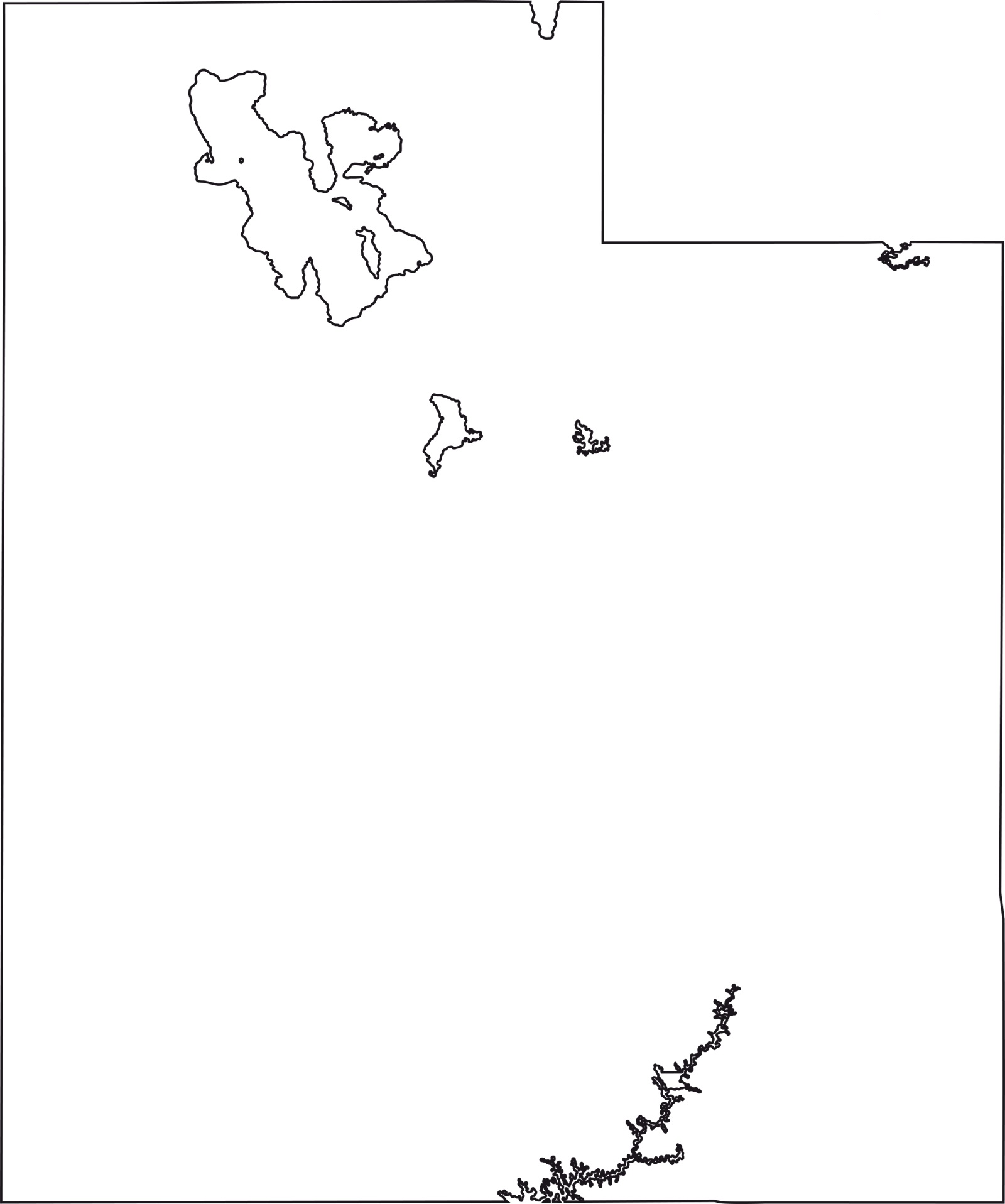 Utah blank outline Map | Large Printable High Resolution and Standard Map