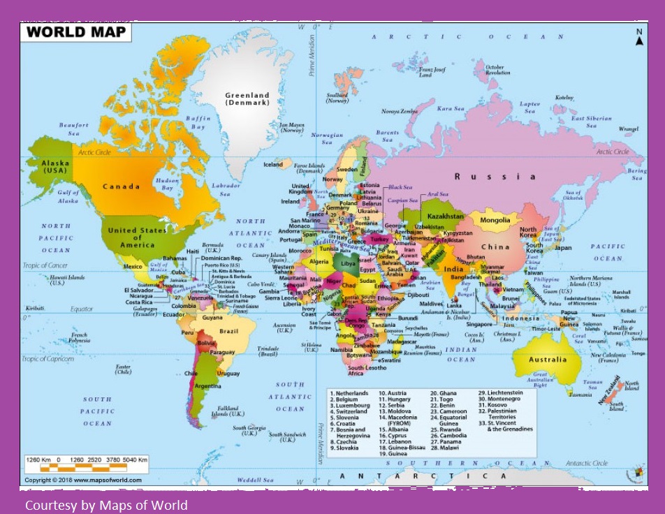 The World Political Map | Large, Printable, Children Choice,Political Map
