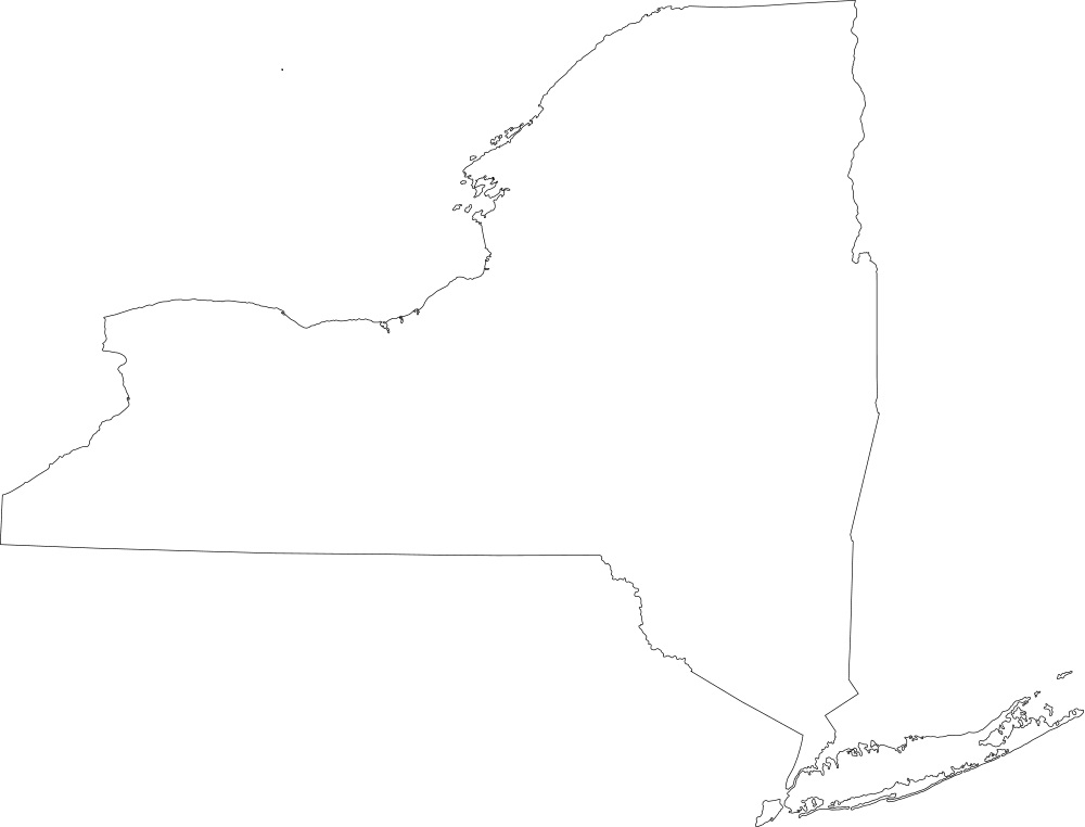 New York blank outline Map | Large Printable High Resolution and Standard Map