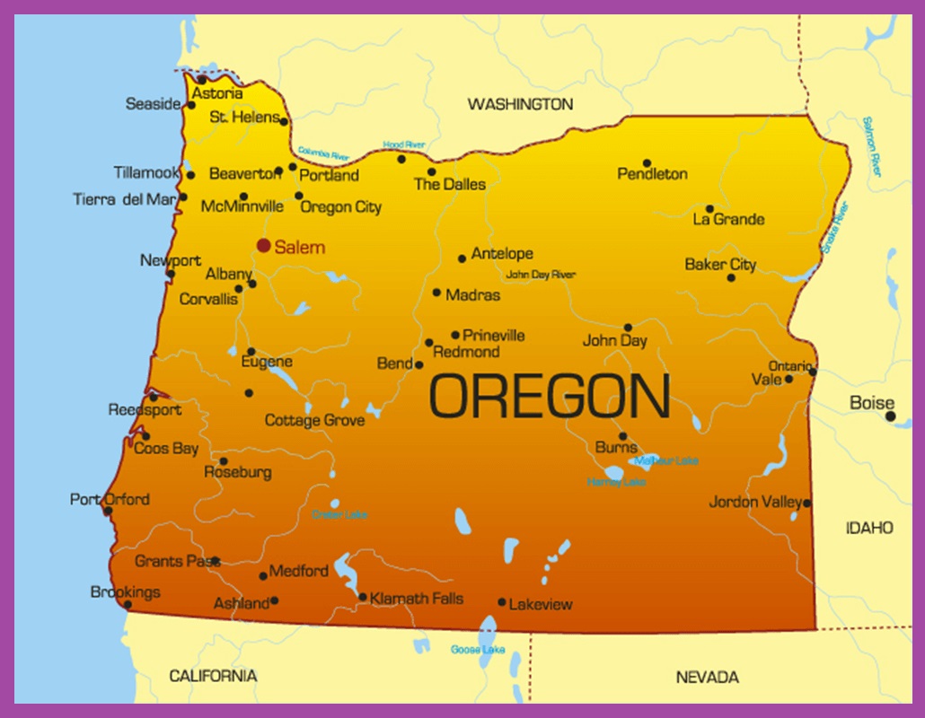 Oregon Political Map | Large Printable High Resolution and Standard Map