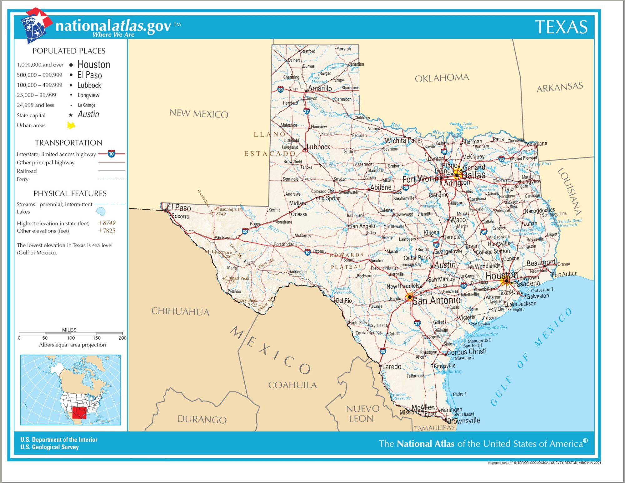 Texas Political Map | Large Printable High Resolution and Standard Map