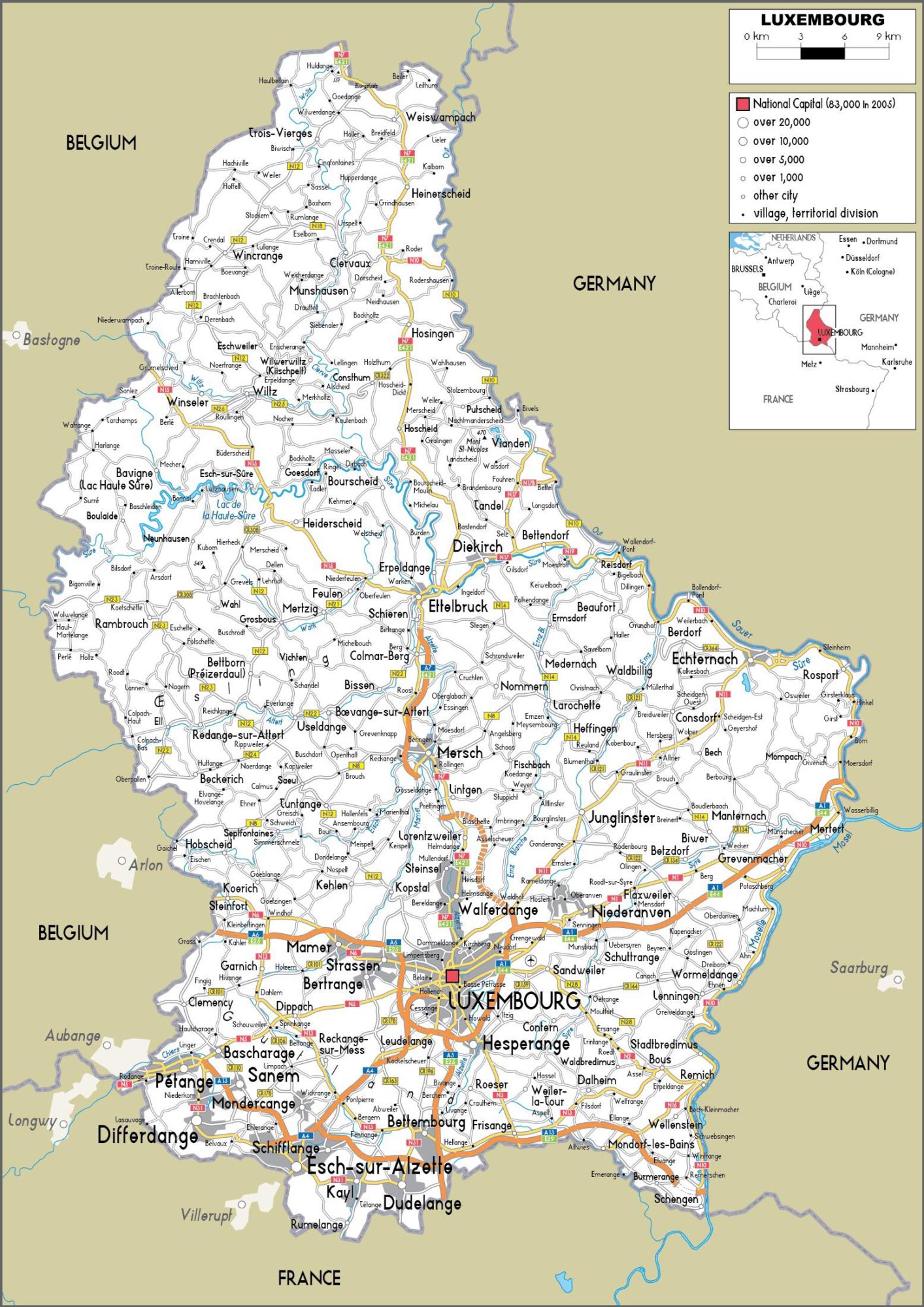 HD Map of Luxembourg