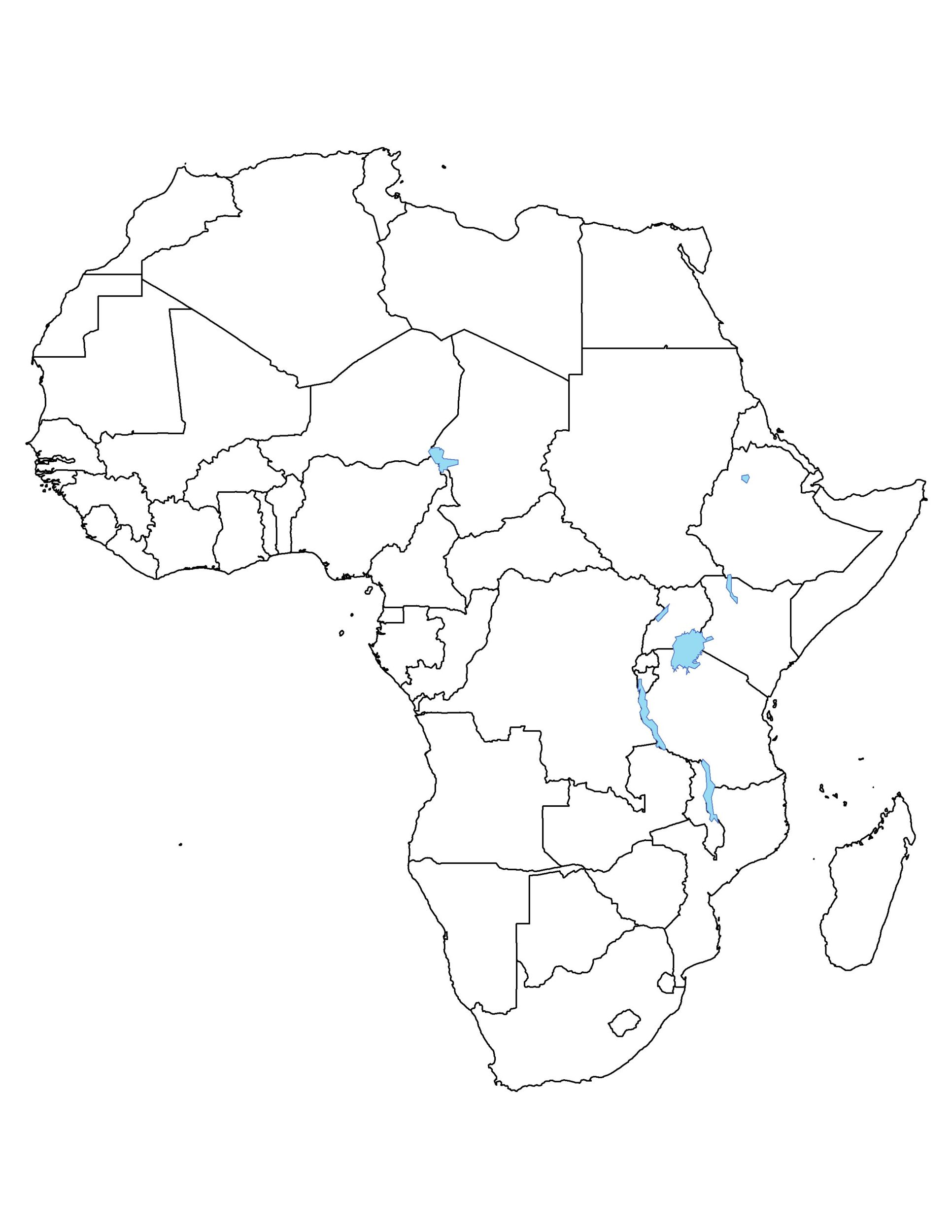 Blank Map of Africa | Large Outline Map of Africa
