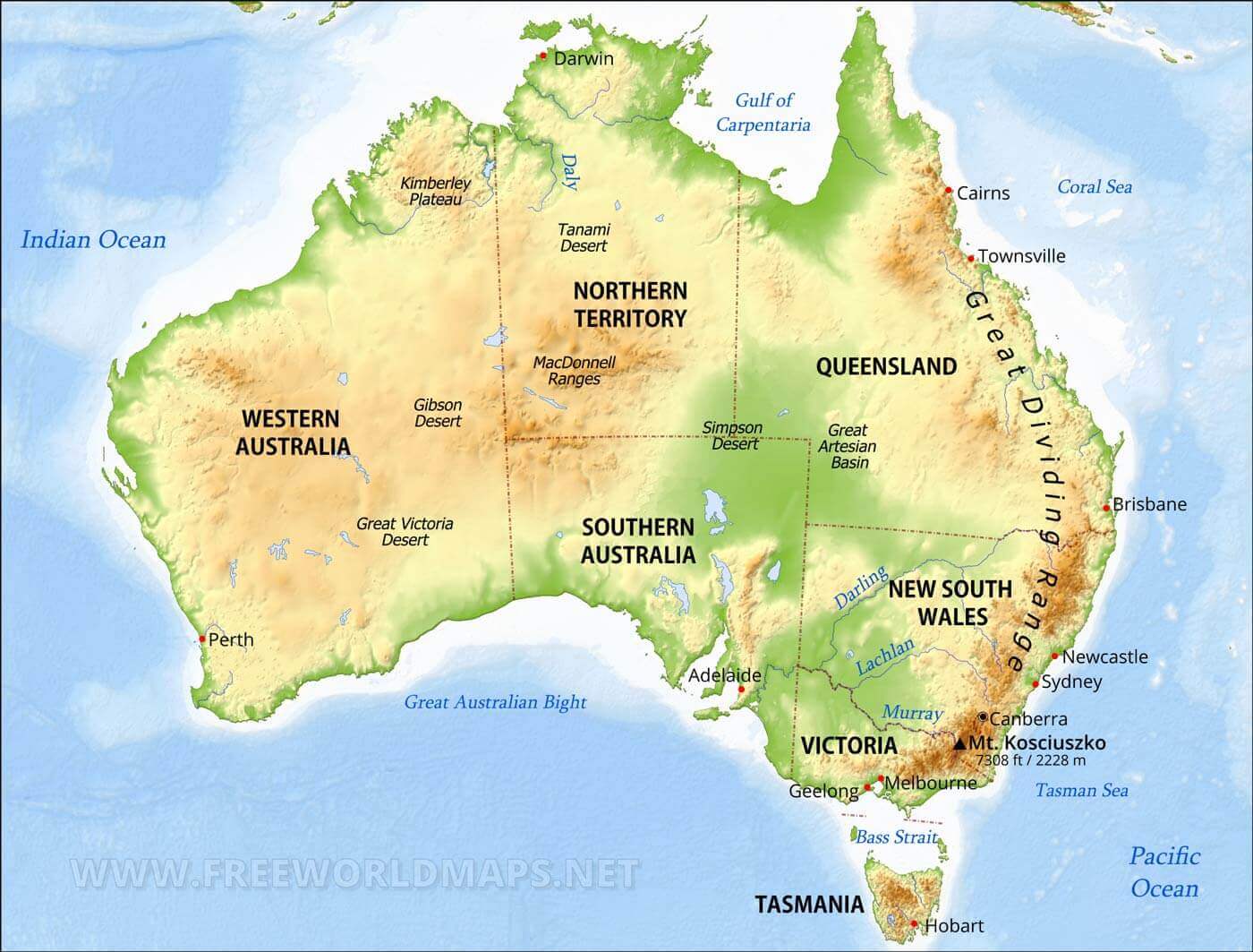 Australian Alps Map