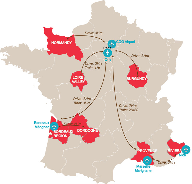 Airport Map Of France 