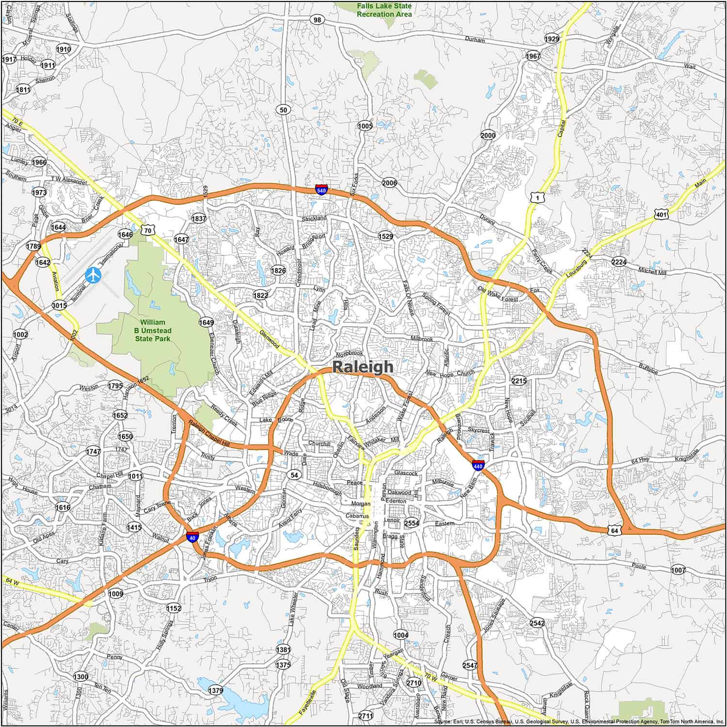 Map of Raleigh City | Political, Outline, Geography And Road Map