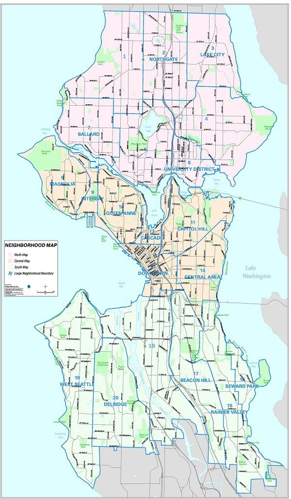 Map of Seattle City | Political, Outline, Geography And Road Map