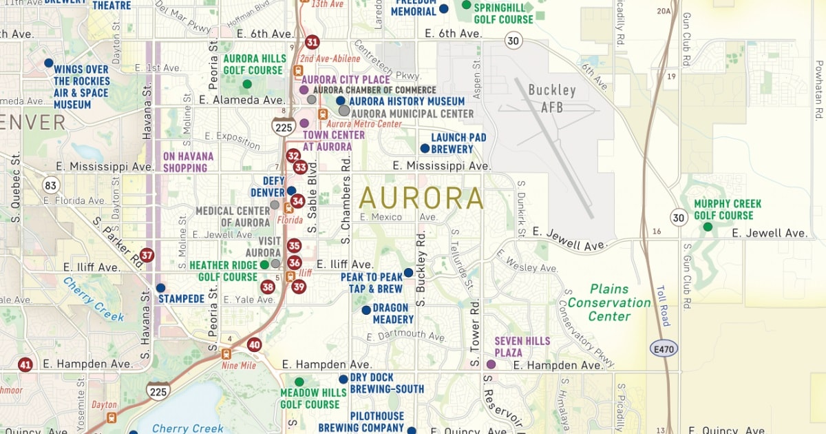 Map of Aurora City | Political, Outline, Geography And Road Map