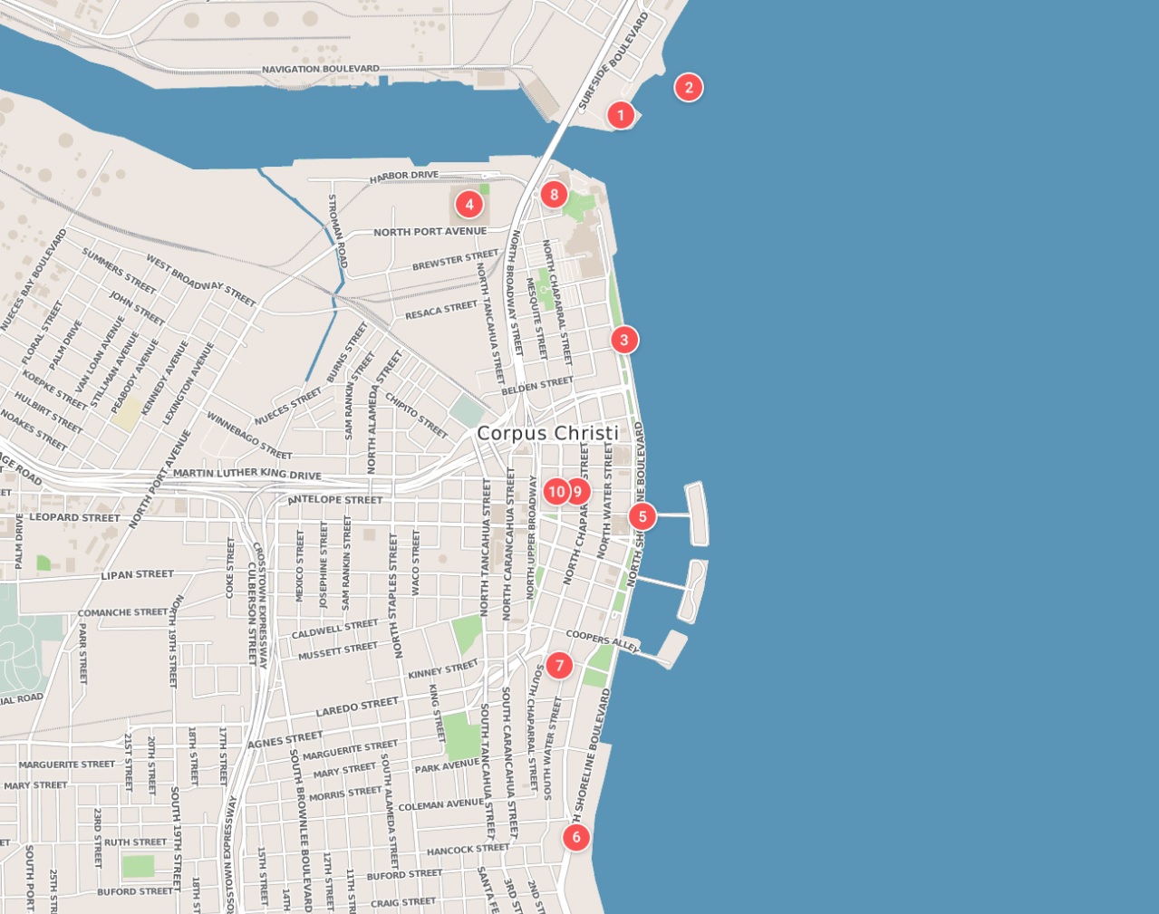 Map of Corpus Christi City | Political, Outline, Geography And Road Map