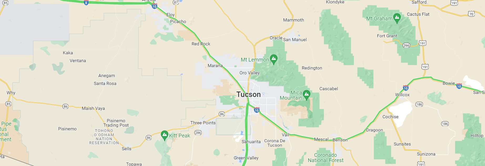 Map of Tucson City | Political, Blank, Geography And Road Map