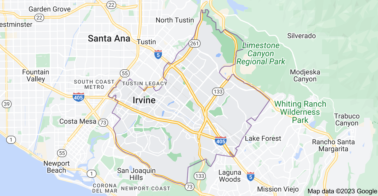 Map of Irvine City | Political, Blank, Geography And Road Map