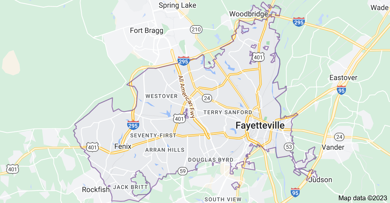 Map of Fayetteville City | Political, Blank, Geography And Road Map