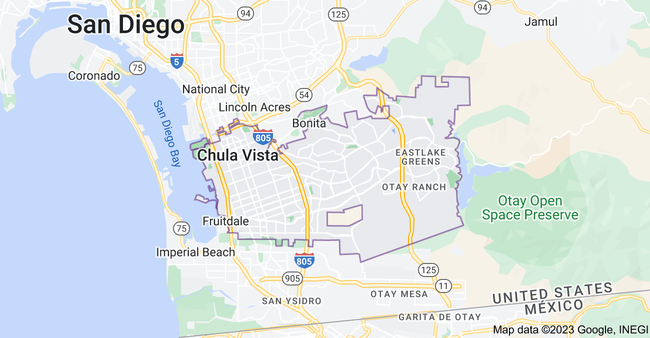 Map of Chula Vista City | Political, Blank, Geography And Road Map