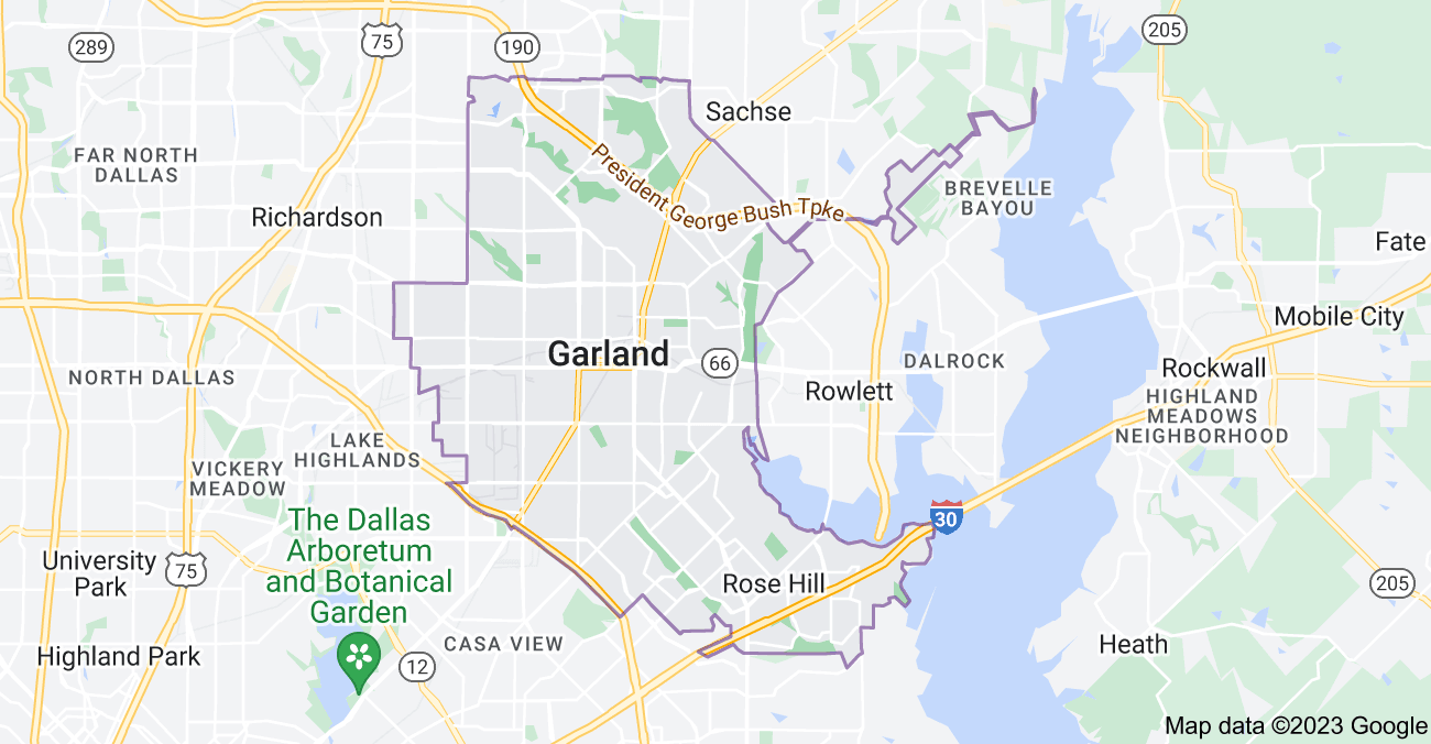 Map of Garland City | Political, Blank, Geography And Road Map