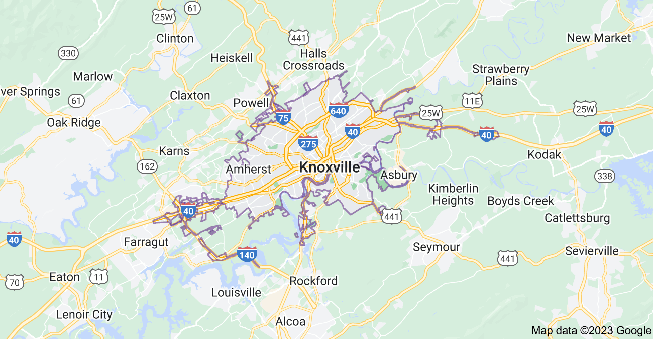 Map of Knoxville City | Political, Blank, Geography And Road Map
