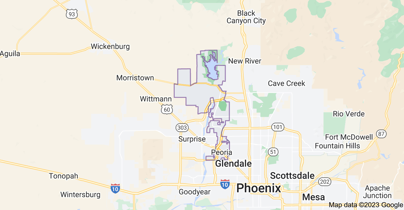Map of Peoria City | Political, Blank, Geography And Road Map