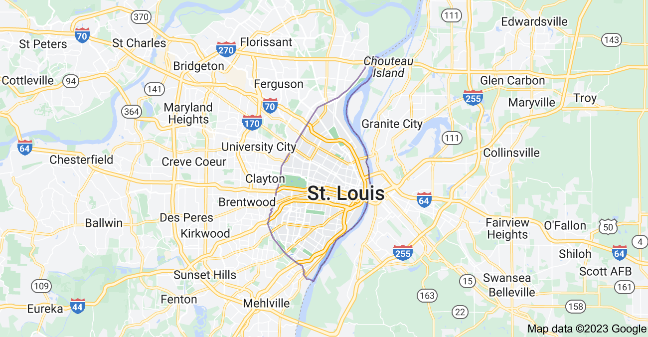 Map of St. Louis City | Political, Blank, Geography And Road Map