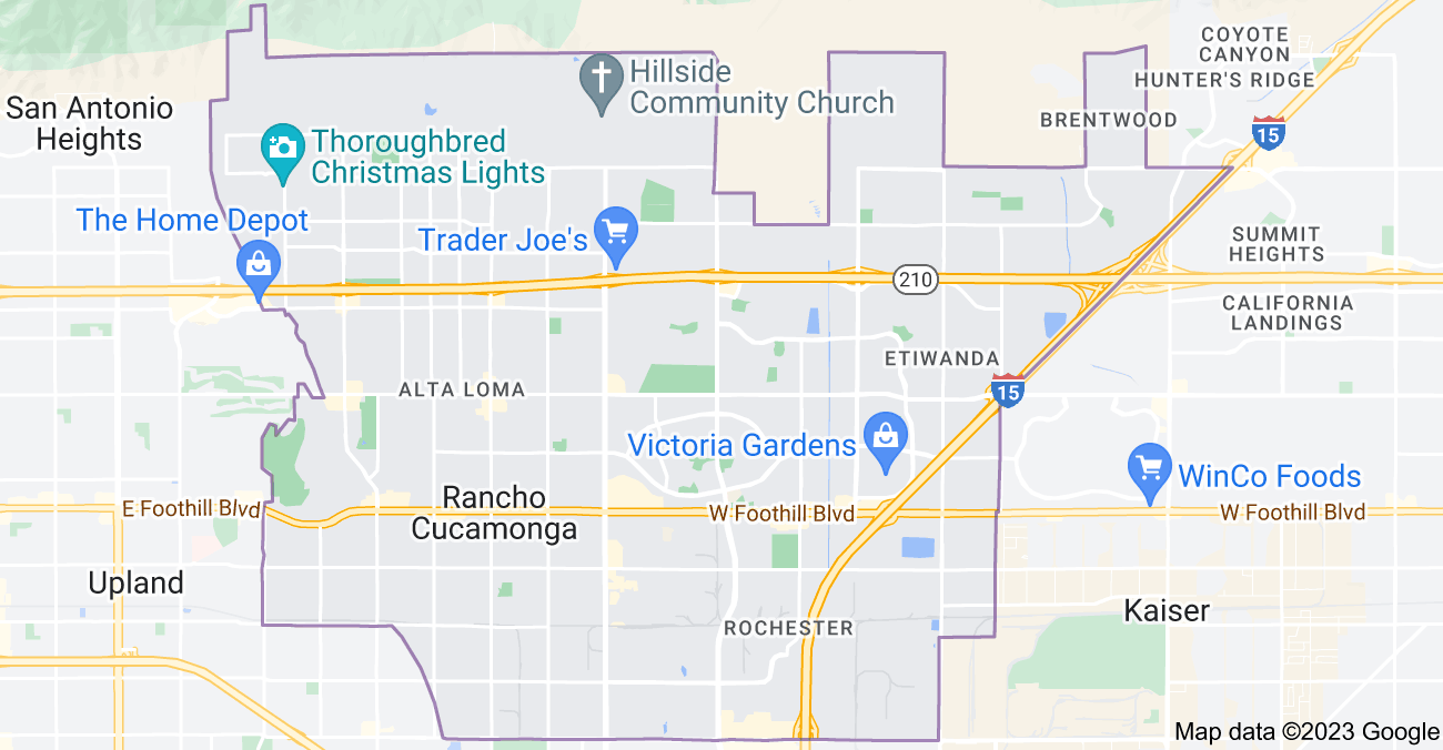 Map of Rancho Cucamonga City | Political, Blank, Geography And Road Map