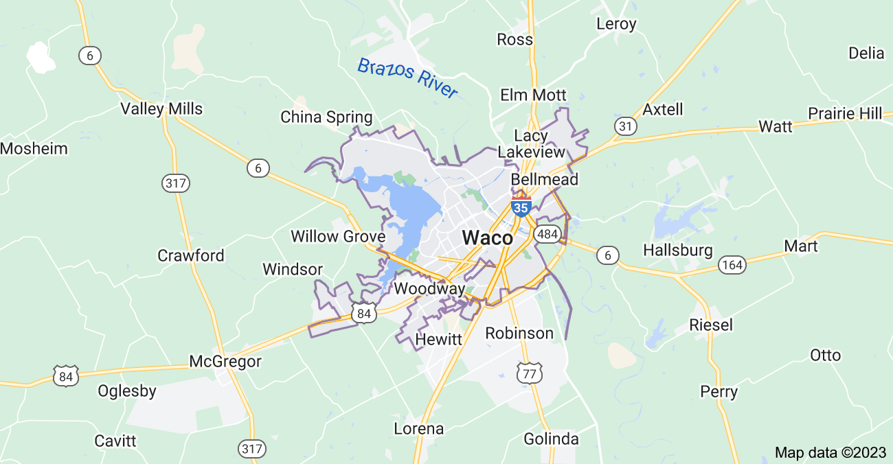 Map of Waco City | Political, Blank, Geography And Road Map