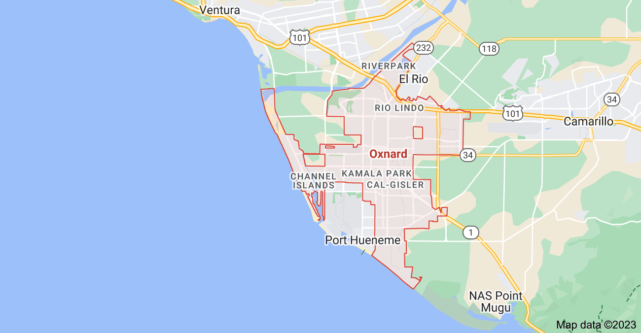 Map of Oxnard City | Political, Blank, Geography And Road Map