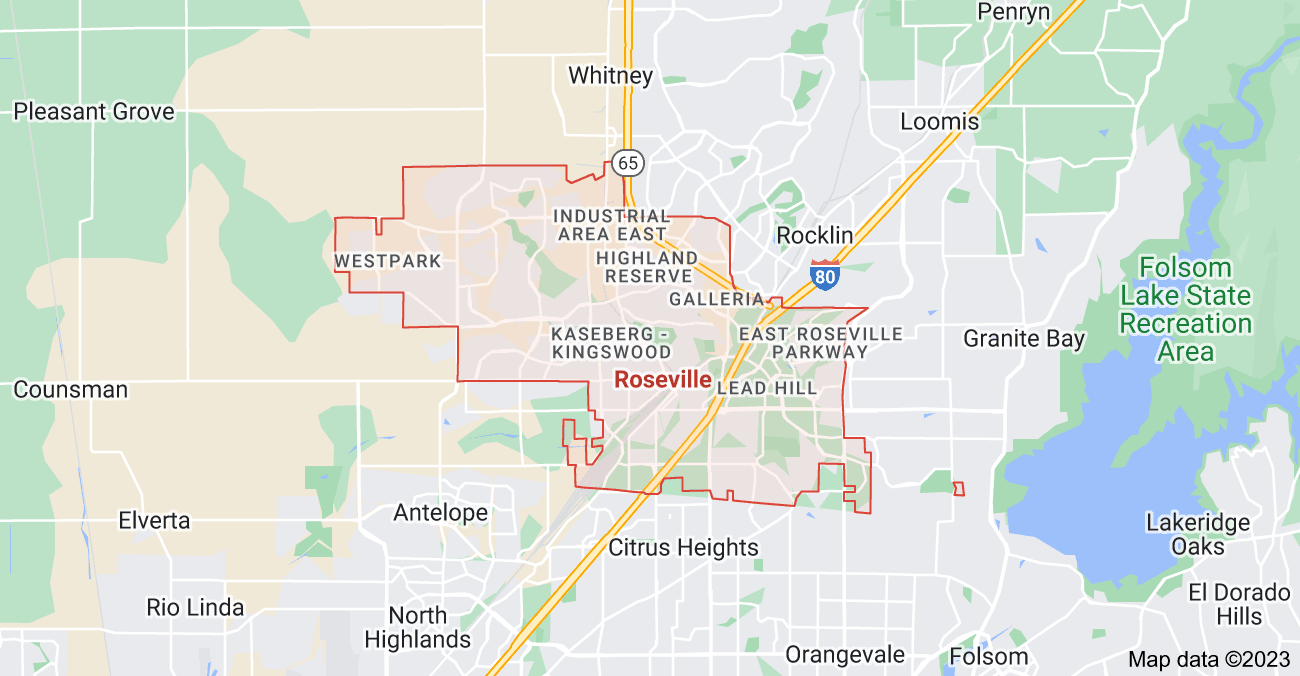 Map of Roseville City | Political, Blank, Geography And Road Map