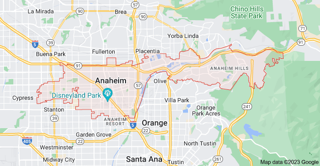 Map of Anaheim City | Political, Blank, Geography And Road Map