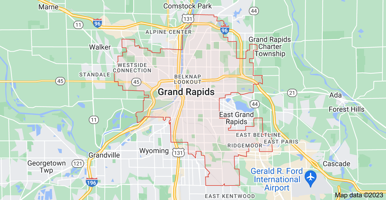 Map of Grand Rapids City | Political, Blank, Geography And Road Map