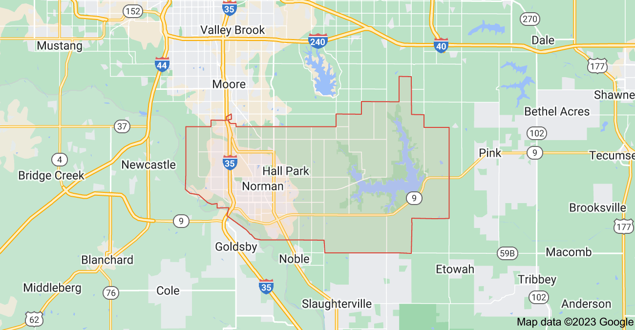 Map of Norman City | Political, Blank, Geography And Road Map