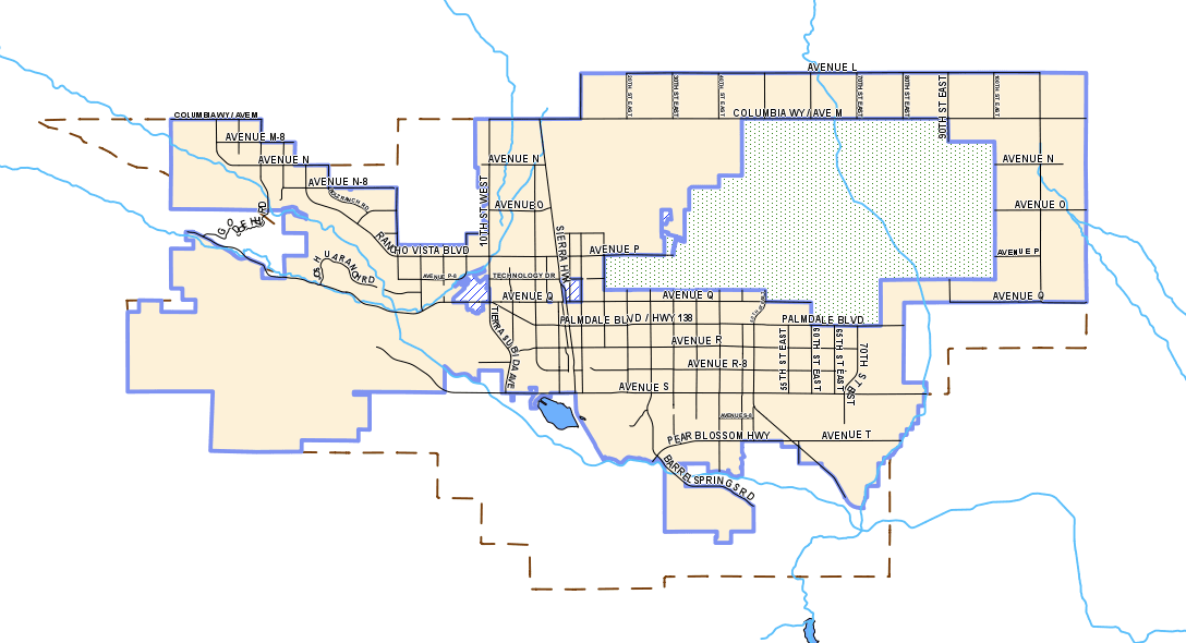 Map of Palmdale City | Political, Blank, Geography And Road Map