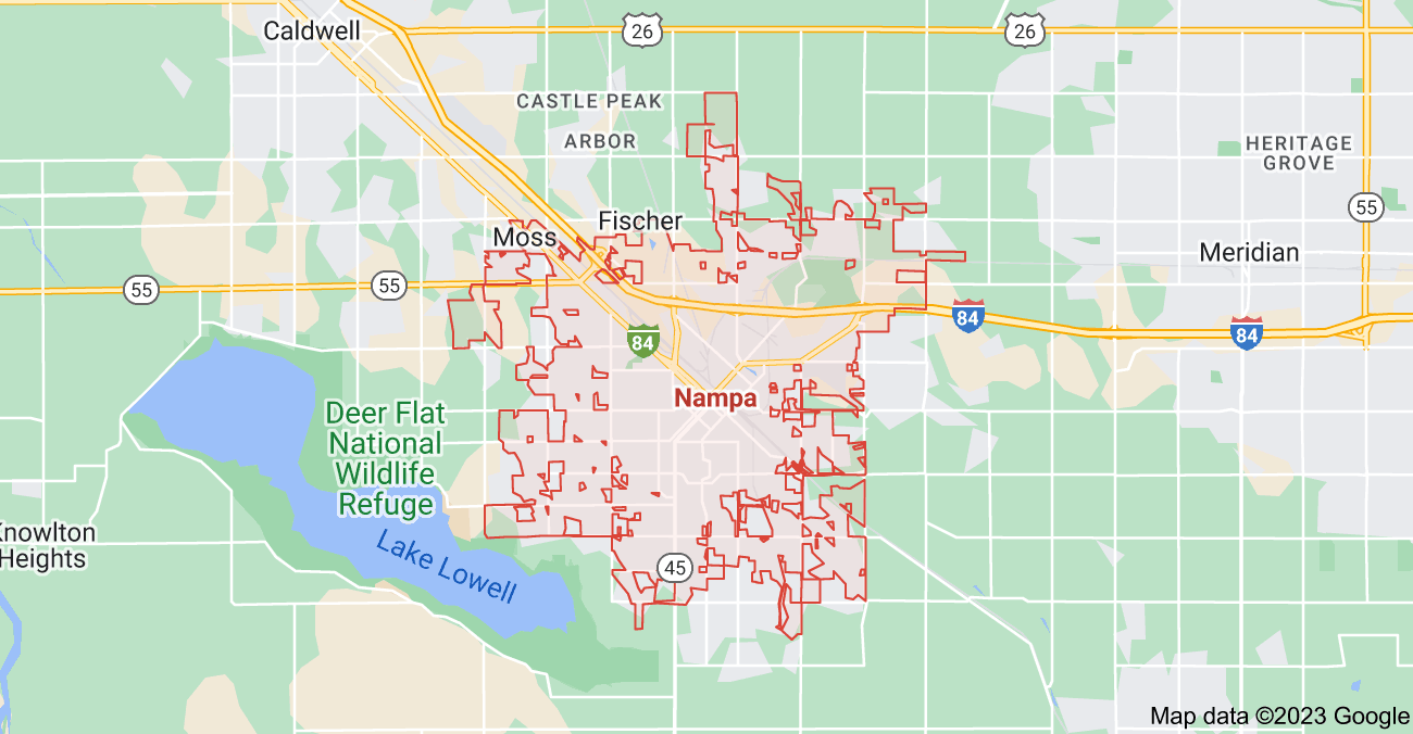 Map of Nampa City | Political, Geography And Road Map