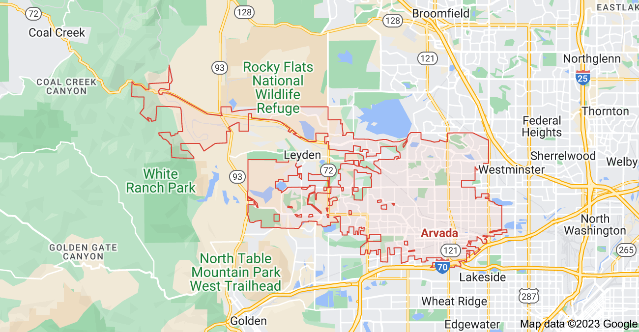 Map of Arvada City | Political, Geography And Road Map